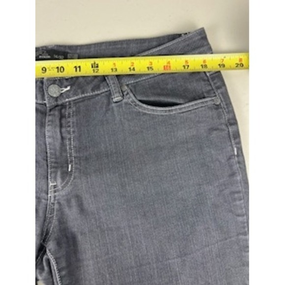 Prana Women's Black Gray Denim Jeans Size 14/32 Straight Leg Organic Cotton - Picture 3 of 9